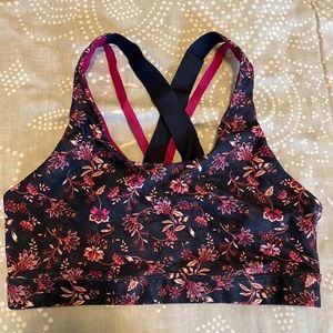 Old Navy Floral Powersoft Sports Bra